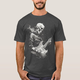 Skelett spielt Gitarre Rock Shredding Gitarre 4 T-Shirt