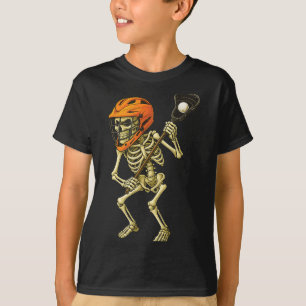 Skelett spielt Lacrosse Lustige Lacrosse-Spieler H T-Shirt