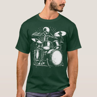 Skelett spielt Schlagzeug 1 T-Shirt