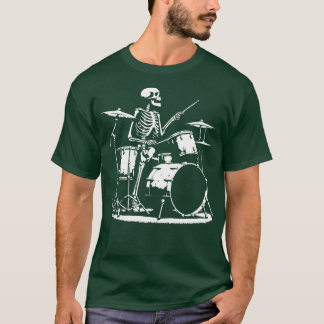 Skelett spielt Schlagzeug T-Shirt