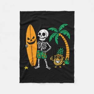 Skelett-Surfing-Halloween-Surfer-Kostüm Hawaiian Fleecedecke