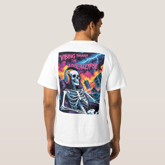 Skelett-T - Shirt, hohe Qualität T-Shirt (Schwarz voll)