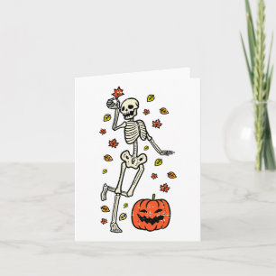 Skelett-Tanz-Kürbis-Halloween-Kostüm Herbst Männer Karte