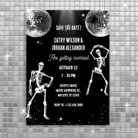Skelett-Tanzparty-Disco-Hochzeitseinladung