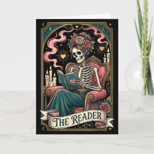 Skelett-Tarotkarte Der Leser Buchliebhaber Valenti Karte