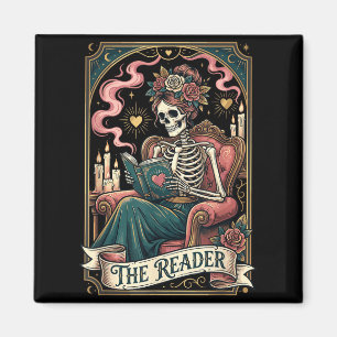 Skelett-Tarotkarte Der Leser Buchliebhaber Valenti Magnet