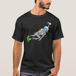 Skelett-Taucher Halloween-Taucher T-Shirt