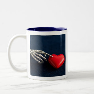 Skelett-Touch-Gothic-Romantik Zweifarbige Tasse