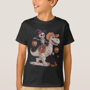 Skelett-Trick-oder-Leckerei-Reiten mit Mumified Di T-Shirt