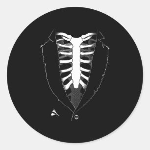 Skelett tuxedo, halloween cosplay cosplay runder aufkleber