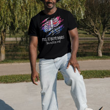 Skelett über Bisexuelle Flaggenfarben - Hintergrun