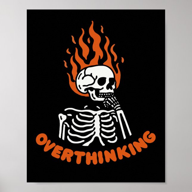 Skelett Überdenken  Poster (Vorne)