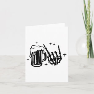 Skelett Überleben Vaterschaft ein Bier nach dem an Karte