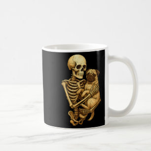 Skelett umarmt Pug Halloween Pugs Liebhaber Pug Ma Kaffeetasse