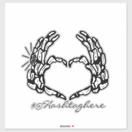 Skelett Verheiratet Name Script Car Sticker