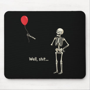 Skelett verlorenen Ballon Sachen Skelett Lustig Mousepad