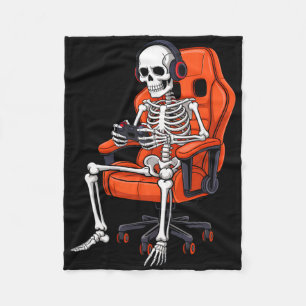 Skelett-Videospiel-Halloween für Männer, Jungen, K Fleecedecke