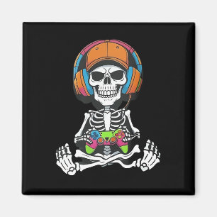 Skelett-Videospiel-Halloween-Gaming-Gamer-Jungs Ic Magnet