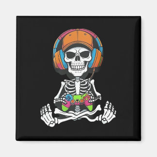 Skelett-Videospiel-Halloween-Gaming-Gamer-Jungs Ic Magnet