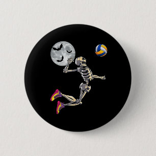 Skelett Volleyball-Happy Halloween Bo Button