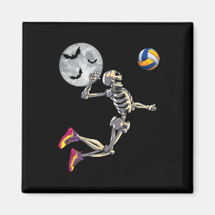 Skelett Volleyball-Happy Halloween Bo Magnet