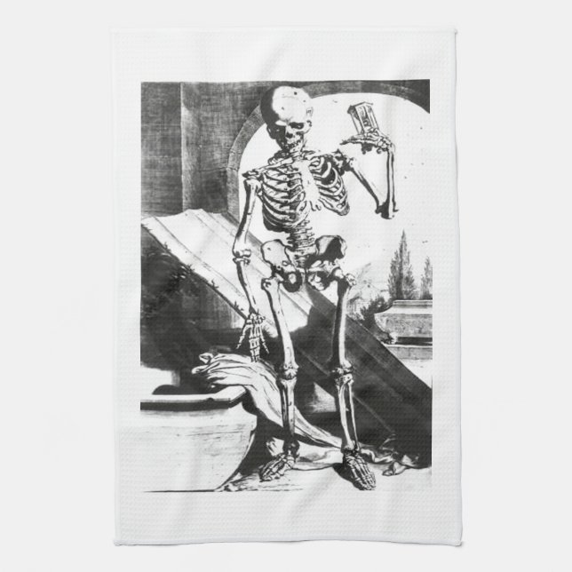Skelett von Anatomia Humani Corporis Handtuch (Vertikal)