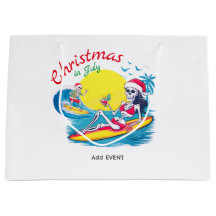 Skelett Weihnachten im Juli Beach Surf Naughty