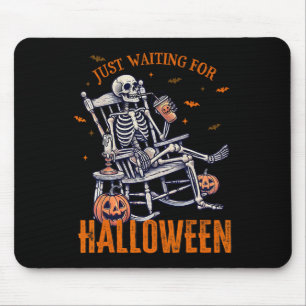 Skelett-Weihnachtsdesign, das nur auf Halloween wa Mousepad