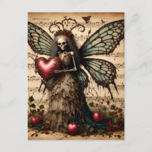 Skelett-Weihnachtsfee Postkarte