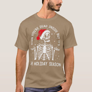 Skelett, wenn man im Inneren tot ist, aber es ist T-Shirt