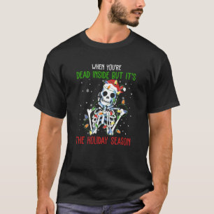 Skelett, wenn man im Inneren tot ist, aber es ist T-Shirt