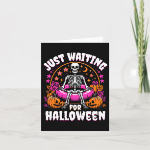 Skelett Women Men gerade zu Halloween Gewartet Karte