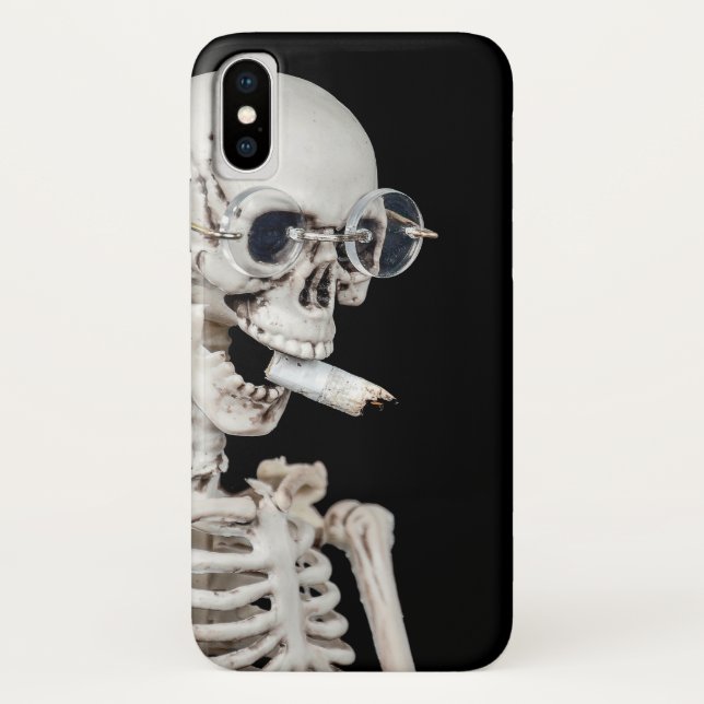 Skelett Zigarettenrauchen Hintern Case-Mate iPhone Hülle (Rückseite)