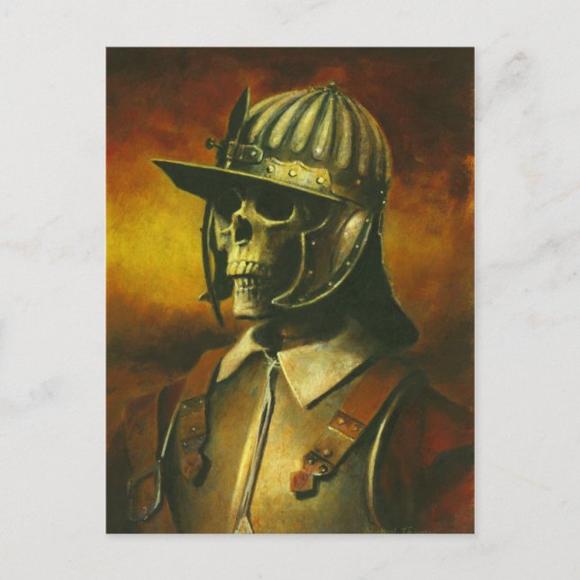 Skelett Zivil War Roundhead Postcard Postkarte (Vorderseite)