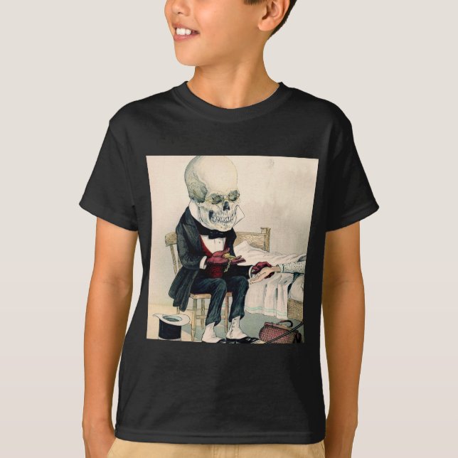 Skelettartige letzte Riten T-Shirt (Vorderseite)