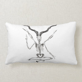 Skelettartiges Baphomet Kissen