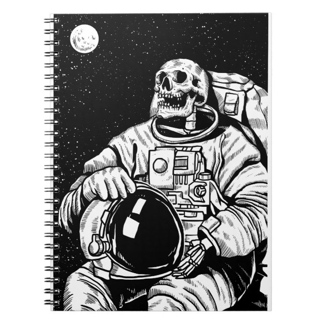 Skelettastronaut Notizblock (Vorderseite)