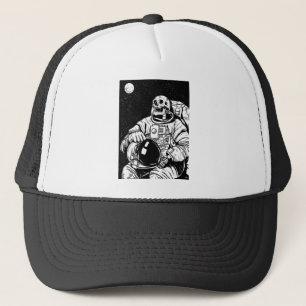 Skelettastronaut Truckerkappe