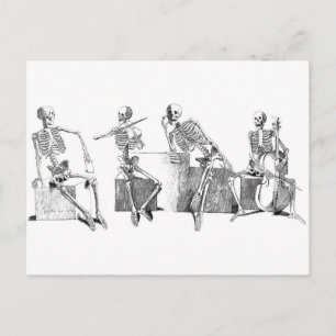Skelettband Postkarte