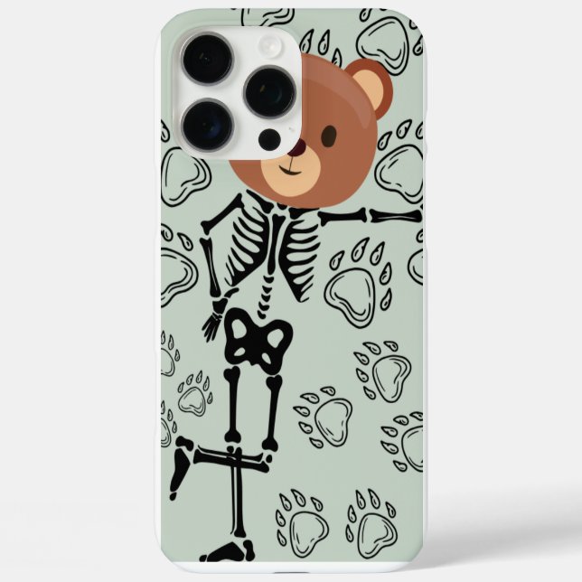 Skelettbär iPhone 16 Pro Max Hülle (Rückseite)