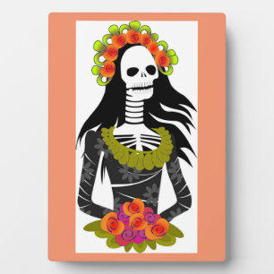SKELETTDAME FOTOPLATTE