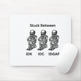 Skelettdesign auf einem Mauspad