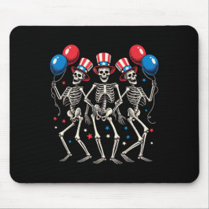 Skelette 4. Juli Sonniger Unabhängigkeitstag Mousepad