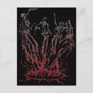 Skelette aus Flammen Postkarte