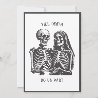 Skelette bis zum Tod tun uns Teil Hochzeit Einladu Einladung