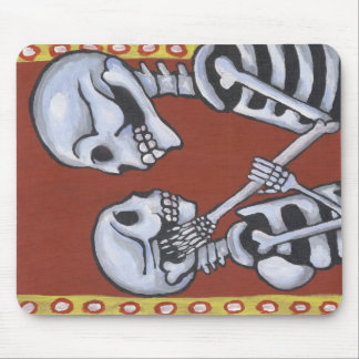Skelette dia de Los Muertos in Liebe mousepad