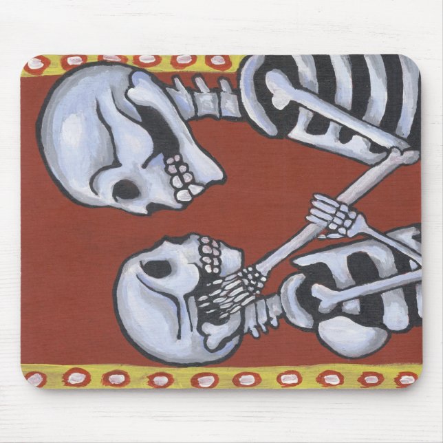 Skelette dia de Los Muertos in Liebe mousepad (Vorne)