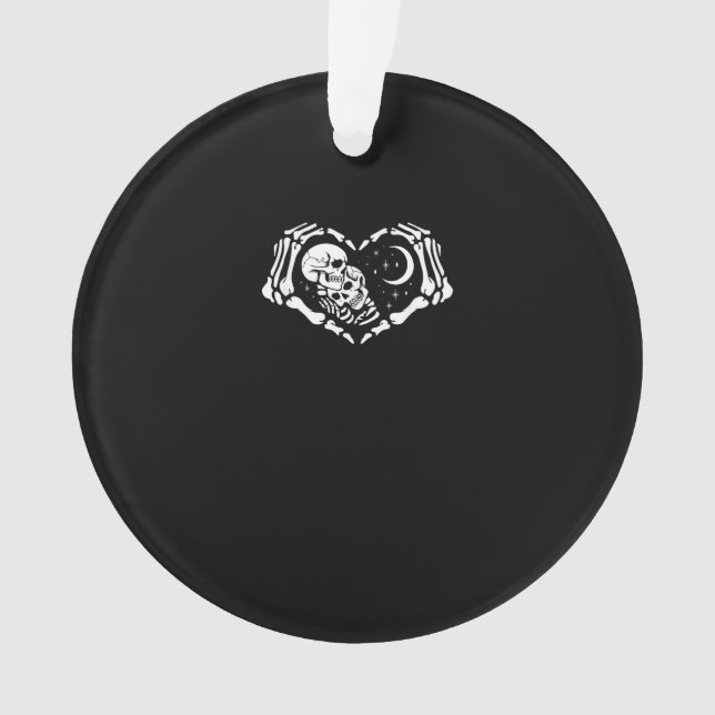 Skelette Herz Hände Ornament (Vorderseite)