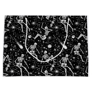 Skelette im Weltraumhintergrund Große Geschenktüte