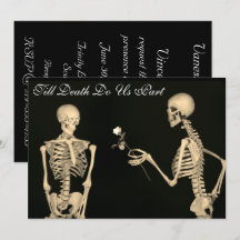 Skelette in Liebe Einladung Hochzeit